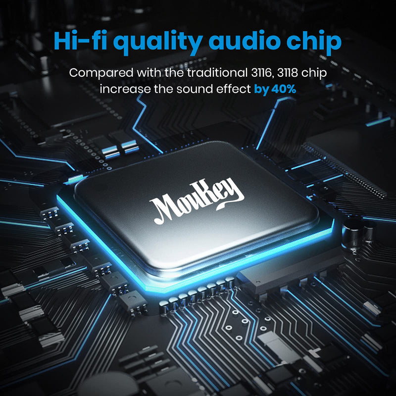 Moukey MAMP4 Amplificateur Hi-FI Bluetooth 2 x 100 W Récepteur d'amplificateur de Puissance Audio stéréo 5.0