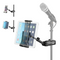 Moukey Adjustable Tablet Holder for Microphone Stands, Moukey Mic Stand Clamp Mount Bracket for Smartphones, 90°Flexible Tablet Stand Mmsph-1