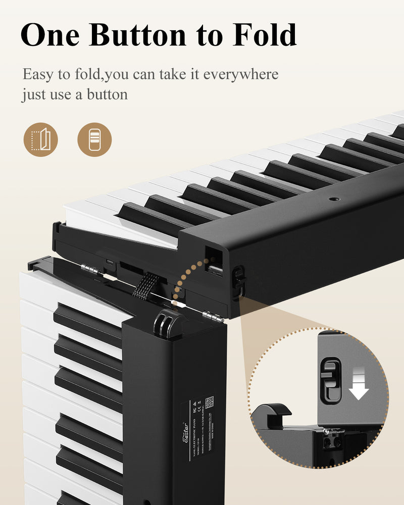 Eastar EP-10 Piano Électroniques Pliable Clavier 