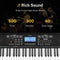 Donner DEK-610 Kit Clavier électronique 61 Touches avec Stand de Piano/Banc/Support de Partitions/Microphone