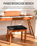 Donner Banc de piano tabouret en bois dur et solide