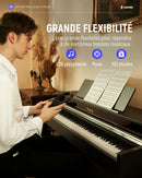 Donner DDP-400 Piano Numérique Droit Premium avec 88 Touches Toucher Lourd Progressif