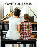 Donner Banc de Piano en Bois Duet avec Rangement Intégré
